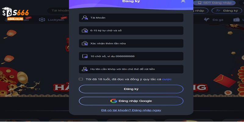 Đăng Ký S666 - Quy Trình Hướng Dẫn Chi Tiết Cho Newbie 2 Hướng dẫn thao tác tạo ID thành viên nhanh - gọn - lẹ
